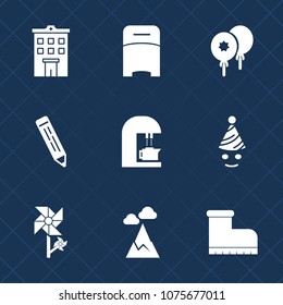 Premium set with fill icons. Such as real, floral, blue, balloon, decoration, style, furniture, interior, mountain, home, white, hotel, city, espresso, pen, architecture, nature, clown, sky, building