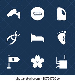 Premium set with fill icons. Such as security, bed, substitute, child, newborn, sakura, people, professional, dentist, person, cherry, guard, can, foot, protection, small, desk, clinic, office, sign