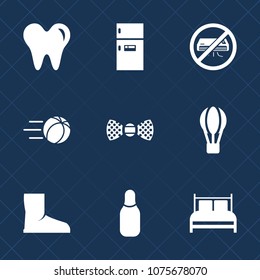 Premium set with fill icons. Such as dental, kitchen, balloon, white, health, bow, elegance, background, equipment, tie, dentistry, tooth, dentist, cold, no, freezer, parachute, goal, football, mouth