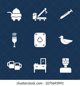 Premium set with fill icons. Such as road, bed, white, drink, nature, home, beer, tray, tool, transportation, wildlife, transport, truck, animal, bedroom, breakfast, vehicle, glass, room, pub, food