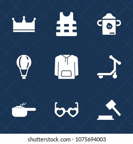 Premium set with fill icons. Such as childhood, parachuting, plastic, jump, queen, air, king, milk, sign, meal, white, style, nutrition, crown, baby, extreme, parachute, pot, fashion, bottle, rescue