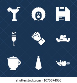 Premium set with fill icons. Such as sign, funny, breakfast, alcohol, beverage, fun, makeup, halloween, printer, liquid, hat, teapot, drink, cocktail, bar, ball, sport, scary, disk, holiday, fashion