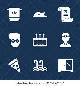 Premium set with fill icons. Such as interior, pool, bath, dental, medicine, textile, cabinet, hipster, style, business, document, file, cake, dessert, contract, towel, white, furniture, office, soft
