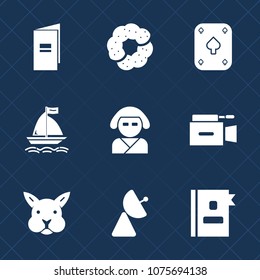 Premium set with fill icons. Such as cake, bakery, gambling, cookie, cute, rabbit, cupcake, beautiful, play, wind, telephone, sport, muffin, doughnut, page, signal, board, geisha, phone, food, card