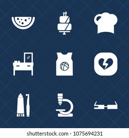 Premium set with fill icons. Such as white, sweet, biology, cuisine, cake, fresh, food, health, furniture, delicious, toothbrush, sport, summer, technology, vegetarian, pastry, hygiene, storage, chef