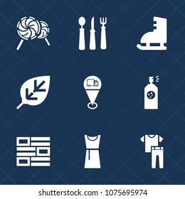 Premium set with fill icons. Such as sign, plant, kitchen, dinner, nature, map, collection, dessert, female, lollipop, activity, sport, spray, newspaper, internet, stick, candy, background, green, ice