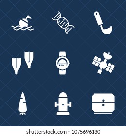 Premium set with fill icons. Such as vacation, satellite, emergency, safety, smart, ladle, kitchenware, fire, raw, underwater, dna, help, soup, kitchen, summer, equipment, security, life, cooking, sea