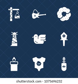Premium set with fill icons. Such as rock, wax, brush, baby, black, lighthouse, makeup, bird, wildlife, white, light, sweet, clothing, animal, musical, nest, clothes, music, kid, flame, house, hammer