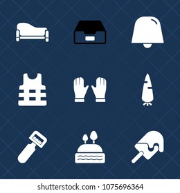 Premium set with fill icons. Such as business, ice, comfort, modern, jacket, storage, glove, cake, vest, raw, sofa, potato, comfortable, notification, sweet, sign, dessert, tool, file, button, leisure