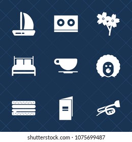 Premium set with fill icons. Such as holiday, cappuccino, scary, coffee, ship, burger, boat, spring, cafe, sandwich, retro, wind, brochure, book, branch, cheeseburger, casette, cherry, circus, pink