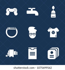Premium set with fill icons. Such as gaming, business, water, food, joystick, smart, fashion, kid, construction, cake, box, card, sign, doughnut, baby, gadget, time, chocolate, graphic, package, sweet