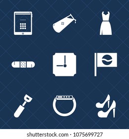 Premium set with fill icons. Such as chemistry, pc, tablet, element, high, medicine, dress, spoon, japanese, time, clock, timer, clothing, smart, chemical, food, temple, japan, computer, hour, screen