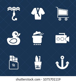 Premium set with fill icons. Such as marine, trolley, food, camera, dinner, bar, shop, retail, market, video, fashion, toothbrush, buy, fishing, toothpaste, hook, play, dental, purchase, chocolate