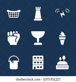 Premium set with fill icons. Such as environment, white, play, power, house, search, market, cream, computer, game, business, human, people, chess, strategy, energy, ecology, glass, solar, doughnut