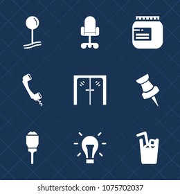 Premium set with fill icons. Such as city, container, juice, navigation, modern, street, drop, drink, cold, office, communication, mobile, internet, pointer, lantern, electricity, business, phone, pin