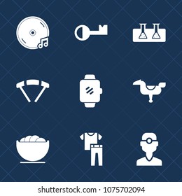 Premium set with fill icons. Such as lock, album, bowl, sky, clothing, food, house, dish, audio, happy, clothes, key, extreme, fashion, dentistry, collection, note, technology, music, test, white, kid