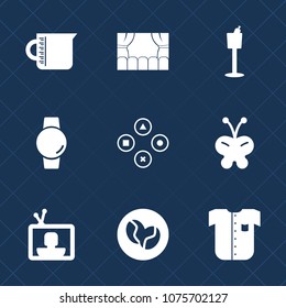 Premium set with fill icons. Such as game, technology, smart, time, wine, white, drink, shirt, beauty, container, film, art, new, red, measurement, sign, fun, play, tv, alcohol, bottle, screen, movie