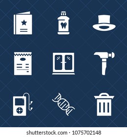 Premium set with fill icons. Such as tooth, people, waste, garbage, trash, interior, template, music, box, construction, brush, furniture, cabinet, dental, toothbrush, hat, button, favour, audio, dna