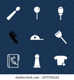 Premium set with fill icons. Such as cap, game, clothing, utensil, sign, light, phone, web, clothes, electricity, internet, map, fashion, food, dinner, pointer, beauty, electric, headwear, cooking