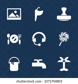 Premium set with fill icons. Such as equipment, audio, food, blank, chrome, sink, retro, candy, decoration, spoon, leaf, interior, tap, palm, sound, headphone, antique, post, art, liquid, summer, mark