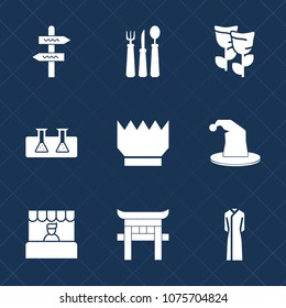 Premium set with fill icons. Such as fashion, grocery, nature, food, king, way, knife, cooking, science, business, shrine, spring, travel, direction, floral, flower, road, female, dress, hat, japanese