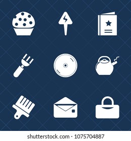 Premium set with fill icons. Such as bag, power, want, doughnut, favorite, template, communication, dvd, white, fork, food, cupcake, paint, envelope, kitchen, drawing, cake, web, energy, message, mail