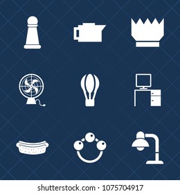 Premium set with fill icons. Such as rattle, hot, pawn, game, hotdog, royal, balloon, infant, decoration, parachute, child, queen, bean, beverage, fan, crown, lamp, chess, espresso, air, meat, sausage