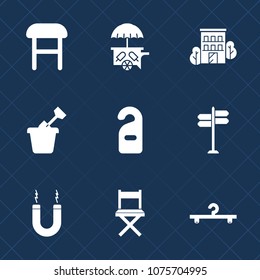 Premium set with fill icons. Such as business, energy, summer, home, play, truck, vehicle, chair, car, city, real, cloakroom, food, room, cream, fashion, white, modern, building, child, hotel, seat