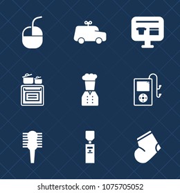 Premium set with fill icons. Such as brush, music, warm, fashion, gallon, optical, computer, ecommerce, beauty, oven, water, object, device, modern, internet, cooking, communication, food, liquid, toy