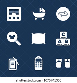 Premium set with fill icons. Such as replacement, technology, old, flip, family, pram, female, bed, ink, play, footwear, communication, tool, white, carriage, home, clothes, concept, kid, soft, wave