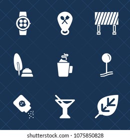 Premium set with fill icons. Such as glass, drink, web, object, cup, device, pointer, cocktail, summer, watch, ink, hot, pin, paper, time, baby, touch, leaf, background, screen, transportation, nature