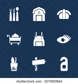 Premium set with fill icons. Such as natural, direction, dental, restaurant, staple, japan, face, uniform, business, way, fish, old, farm, privacy, cook, hotel, health, label, seafood, chef, food
