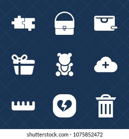 Premium set with fill icons. Such as teddy, comb, christmas, bow, puzzle, element, cute, love, cloud, celebration, add, gift, heart, accessory, fashion, , care, beauty, ribbon, white, present, fluffy