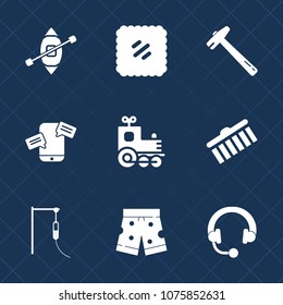 Premium set with fill icons. Such as yacht, toy, shape, letter, postal, sailboat, communication, white, brush, template, construction, chat, vintage, wrench, boat, hammer, sound, music, tool, spanner