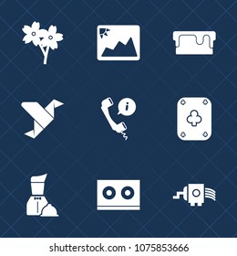 Premium set with fill icons. Such as casette, waiter, game, restaurant, food, pink, paper, photography, support, cooking, pastry, cherry, poker, headset, cake, music, blossom, play, picture, kitchen