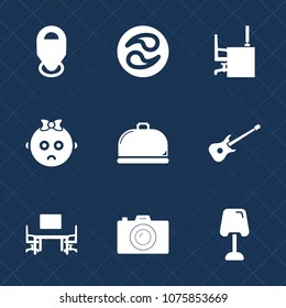 Premium set with fill icons. Such as photography, photographer, food, cute, little, location, lamp, kimono, sad, pin, restaurant, photo, home, kid, guitar, table, japan, notebook, map, computer, top