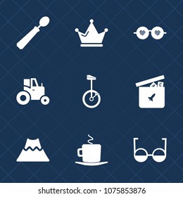 Premium set with fill icons. Such as retro, volcano, field, dinner, king, eye, summer, style, play, luxury, mountain, vintage, spoon, agriculture, lava, cappuccino, hippie, bear, crown, royal, cup
