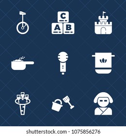 Premium set with fill icons. Such as glass, fun, child, dish, kid, cloth, pot, karaoke, wine, japan, asian, circus, shovel, education, game, sand, plastic, baby, song, beautiful, bike, alcohol, bucket