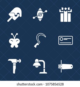 Premium set with fill icons. Such as decoration, card, hammer, memory, yacht, summer, lamp, strawberry, tool, ship, travel, home, beauty, payment, agriculture, boat, gift, gardening, insect, cream