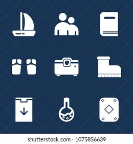 Premium set with fill icons. Such as download, pair, beach, technology, web, poker, leather, sail, man, tool, people, fashion, flop, ship, boat, play, summer, medicine, business, game, holiday, sea