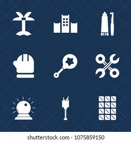 Premium set with fill icons. Such as scarf, service, hotel, leaf, bucket, magic, cold, palm, toy, repair, drink, ice, travel, dental, tree, infant, toothbrush, child, industrial, baby, sweet, alcohol