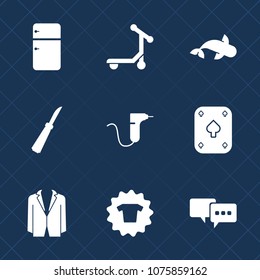 Premium set with fill icons. Such as dentist, clothing, ride, seafood, shirt, play, tool, vehicle, scooter, dentistry, delivery, clothes, metal, animal, white, fish, speed, poker, medical, speech, sea