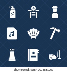 Premium set with fill icons. Such as japanese, music, king, tool, chess, piece, graffiti, nature, street, wallpaper, equipment, telephone, taiko, domestic, grunge, wrench, marine, chief, art, paint