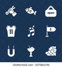 Premium set with fill icons. Such as construction, foreman, sound, fresh, magnet, drink, store, travel, fish, site, world, alcohol, geography, business, basketball, sport, note, magnetic, shirt, male