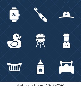Premium set with fill icons. Such as plastic, toothpaste, chief, nutrition, grill, rubber, hygiene, child, milk, hat, toothbrush, bbq, vehicle, texas, car, market, display, gadget, touch, restaurant