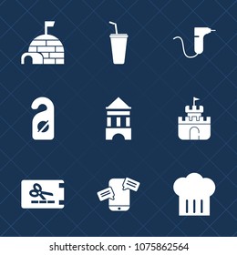 Premium set with fill icons. Such as house, equipment, template, label, plastic, phone, north, cold, medicine, tool, nature, communication, dentistry, background, care, motel, medical, drill, winter