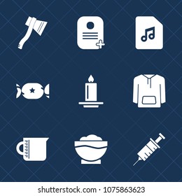 Premium set with fill icons. Such as striped, container, clinic, axe, lollipop, transparent, element, clothing, identity, candy, flame, stick, sweet, food, jacket, graphic, sound, candle, sign, lolly