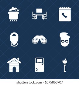Premium set with fill icons. Such as book, estate, building, space, healthy, office, dinner, desk, retro, pin, map, internet, work, notebook, equipment, sign, ice, pot, fashion, alcohol, meat, lunch