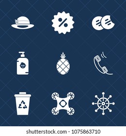 Premium set with fill icons. Such as price, shop, cap, hat, camera, trash, coupon, fresh, child, soap, chocolate, happy, snack, fruit, fun, sale, cookie, exotic, nautical, discount, waste, control
