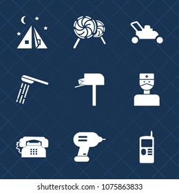 Premium set with fill icons. Such as hospital, hygiene, travel, drill, tool, tourism, summer, adventure, food, mail, landscape, lawn, doctor, lolly, colorful, nature, box, bathroom, tent, stick, phone
